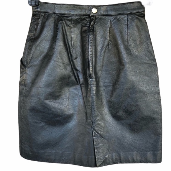 SPLIT End LTD Leather Pencil Skirt - Picture 1 of 7